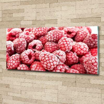 Foto auf Acryl Gefrorene Himbeeren