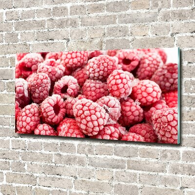 Foto auf Acryl Gefrorene Himbeeren