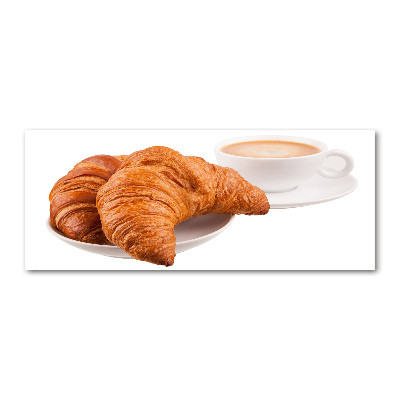 Acrylglas-Druck Croissants und Kaffee
