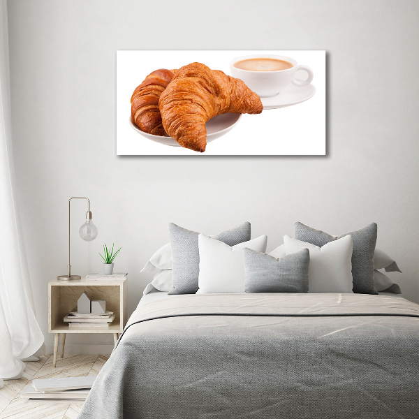 Acrylglas-Druck Croissants und Kaffee