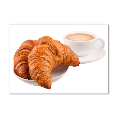 Acrylglas-Druck Croissants und Kaffee