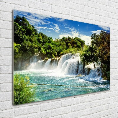 Foto auf Acryl Krka-Wasserfall