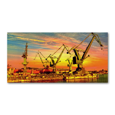 Acrylbild Fotodruck Werft in Danzig