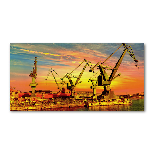 Acrylbild Fotodruck Werft in Danzig