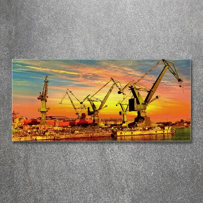 Acrylbild Fotodruck Werft in Danzig