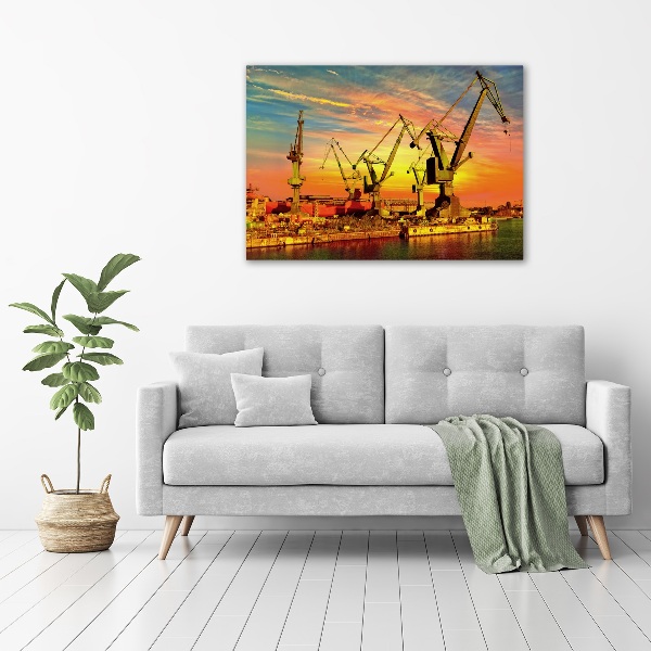 Acrylbild Fotodruck Werft in Danzig