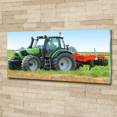 Acrylbild Fotodruck Traktor auf dem Feld