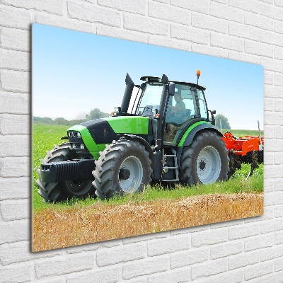 Acrylbild Fotodruck Traktor auf dem Feld