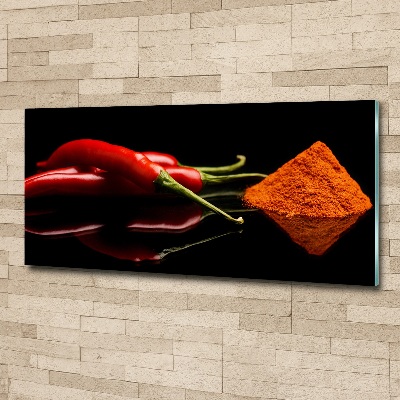 Acrylbild Fotodruck Chili und Cayennepfeffer