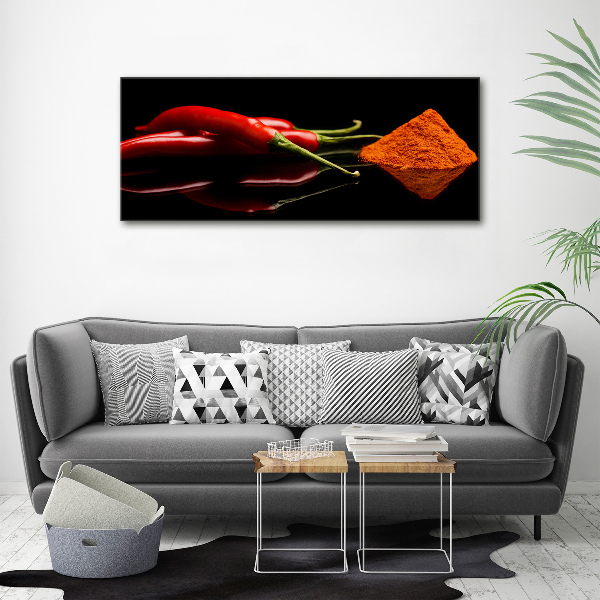 Acrylbild Fotodruck Chili und Cayennepfeffer