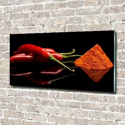 Acrylbild Fotodruck Chili und Cayennepfeffer
