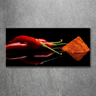 Acrylbild Fotodruck Chili und Cayennepfeffer