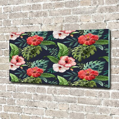 Acrylbild Fotodruck Tropische Blumen