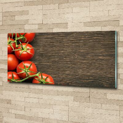 Foto auf Acryl Tomaten auf Holz