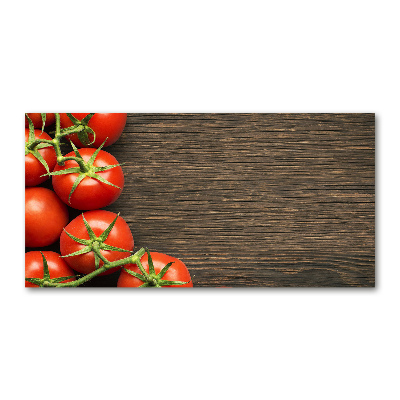 Foto auf Acryl Tomaten auf Holz