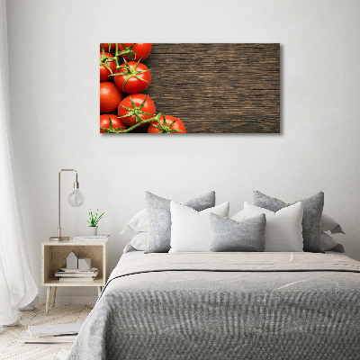Foto auf Acryl Tomaten auf Holz