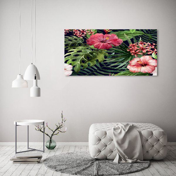 Acrylbild Fotodruck Tropische Blumen