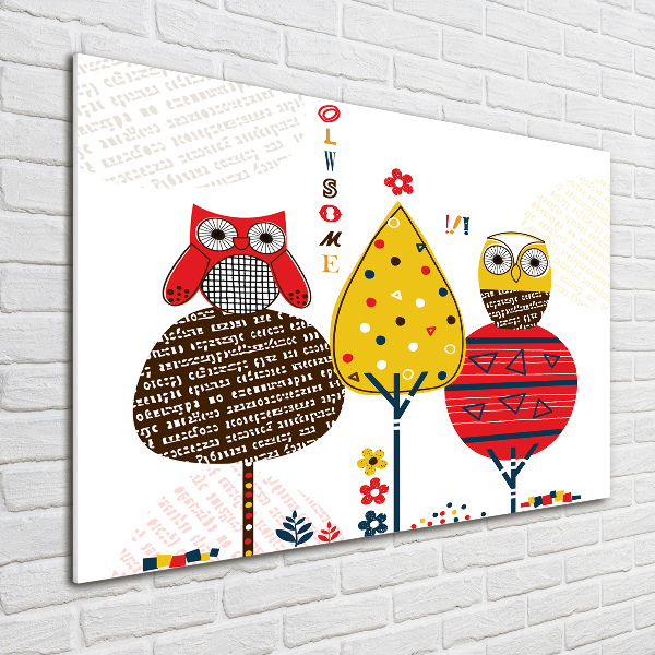 Bild auf Acrylglas Eulen auf einem Baum