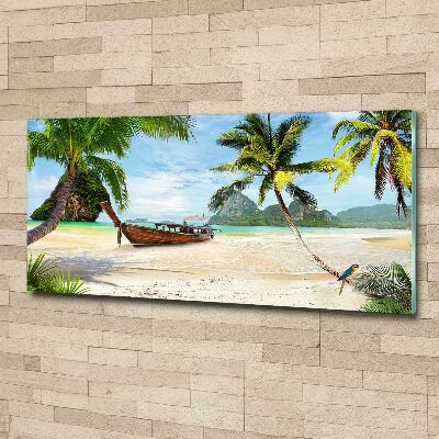 Bild auf Acrylglas Palmen am Strand