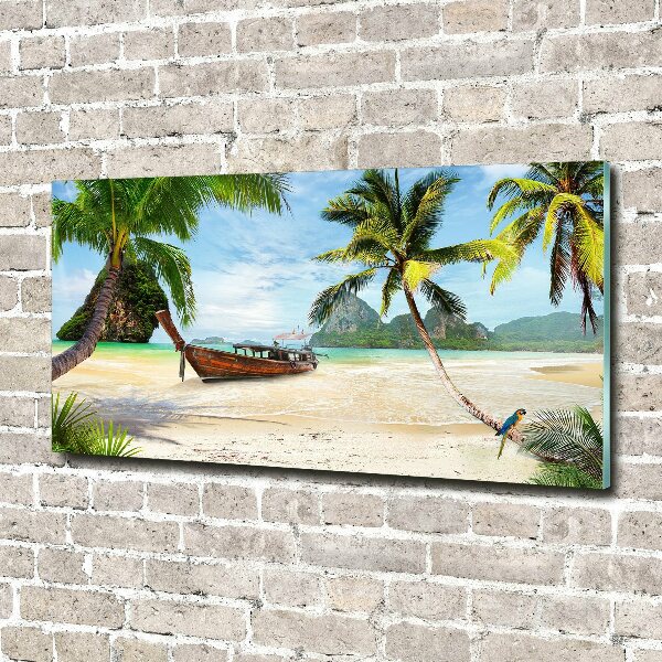 Bild auf Acrylglas Palmen am Strand