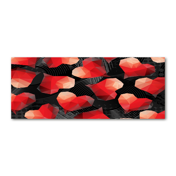 Acrylbild Fotodruck Geometrische Herzen