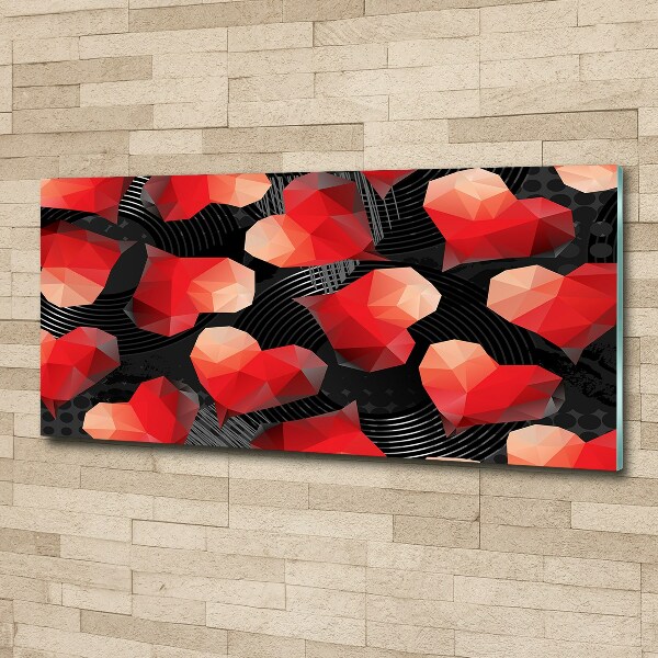 Acrylbild Fotodruck Geometrische Herzen