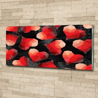 Acrylbild Fotodruck Geometrische Herzen