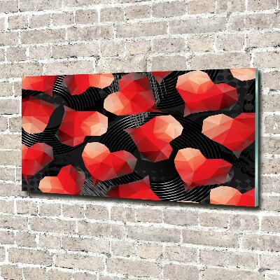 Acrylbild Fotodruck Geometrische Herzen