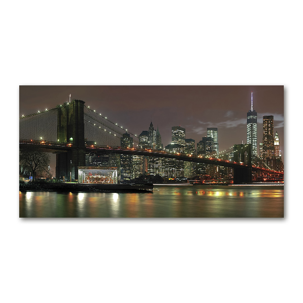 Acrylbild Fotodruck New York bei Nacht