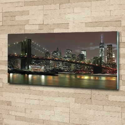 Acrylbild Fotodruck New York bei Nacht