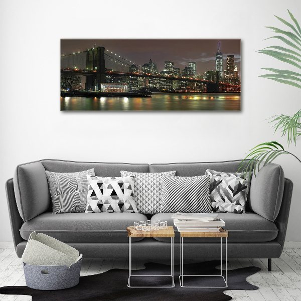 Acrylbild Fotodruck New York bei Nacht