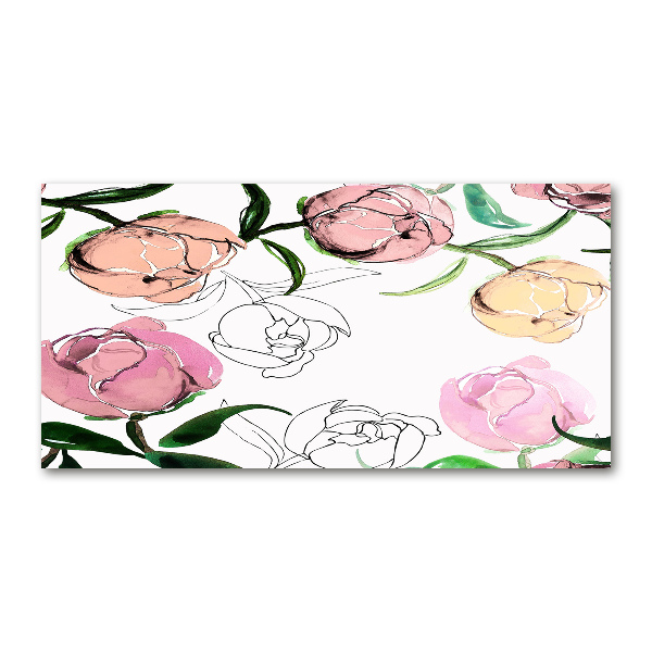 Bild auf Acrylglas Pfingstrosenknospen