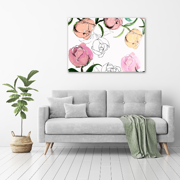 Bild auf Acrylglas Pfingstrosenknospen