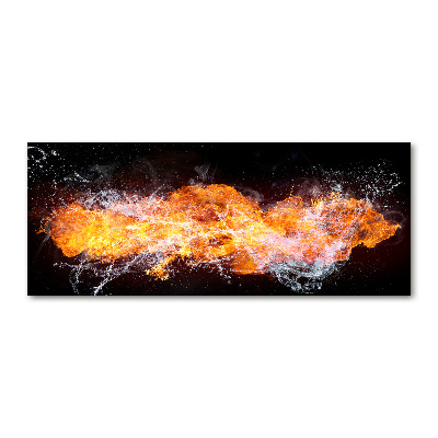 Bild auf Acrylglas Feuer gegen Wasser