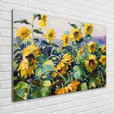 Acrylbild Fotodruck Sonnenblumen