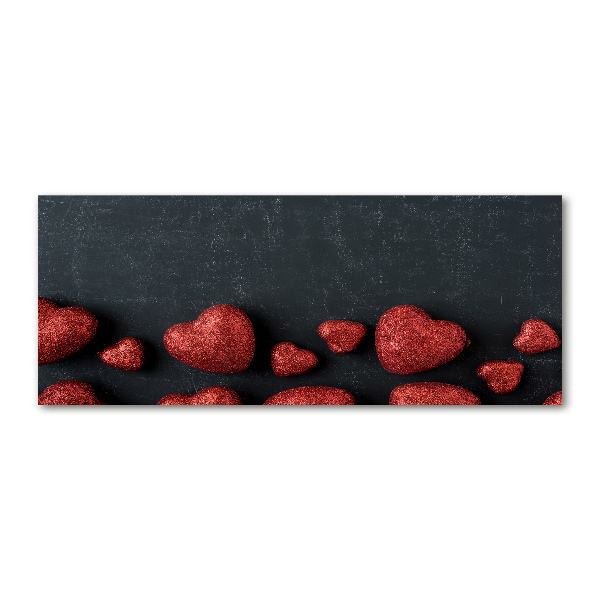 Bild auf Acrylglas Herzen auf dem Brett