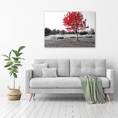 Acrylbild Fotodruck Roter Baum