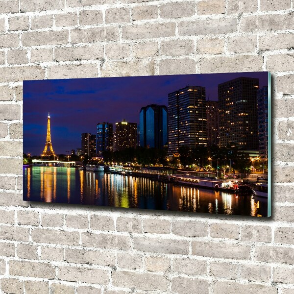 Acrylglas-Druck Paris bei Nacht