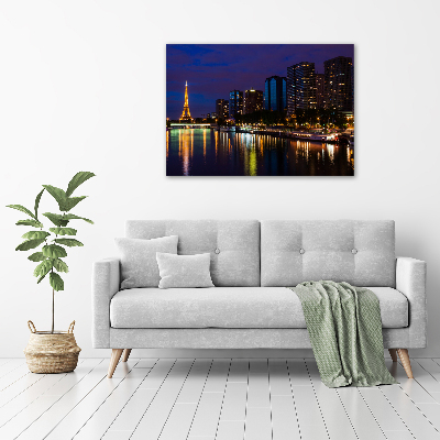 Acrylglas-Druck Paris bei Nacht