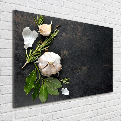 Acrylbild Fotodruck Knoblauch