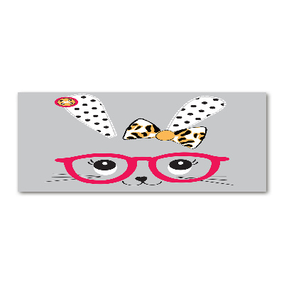 Acrylbild Fotodruck Kaninchen mit Brille
