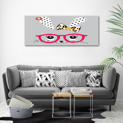 Acrylbild Fotodruck Kaninchen mit Brille
