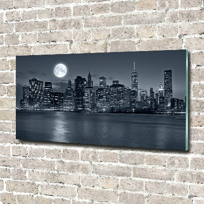 Acrylbild Fotodruck New York bei Nacht