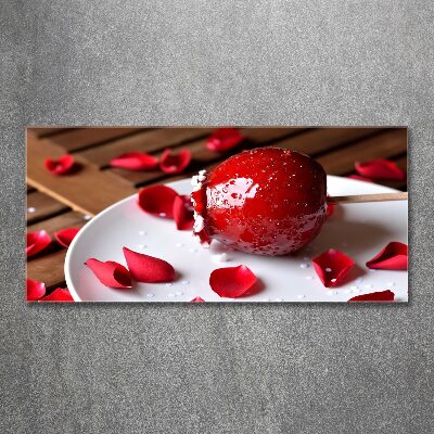 Bild auf Acrylglas Apfel am Stiel