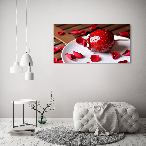 Bild auf Acrylglas Apfel am Stiel