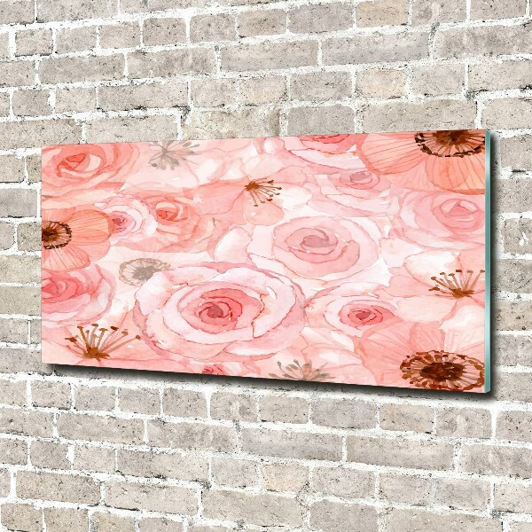 Acrylbild Fotodruck Blumenmuster