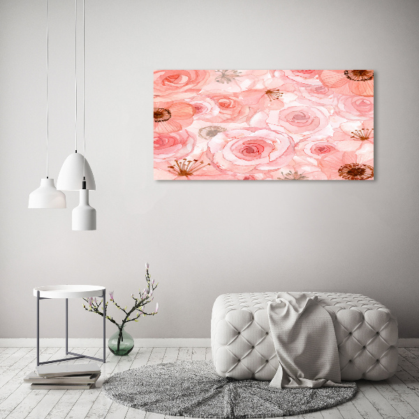 Acrylbild Fotodruck Blumenmuster