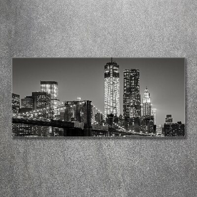 Acrylbild Fotodruck Manhattan bei Nacht