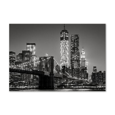 Acrylbild Fotodruck Manhattan bei Nacht