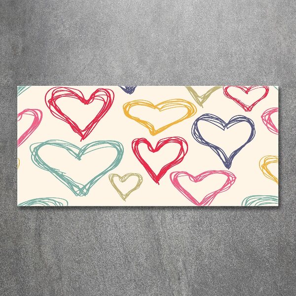 Bild auf Acrylglas Bunte Herzen
